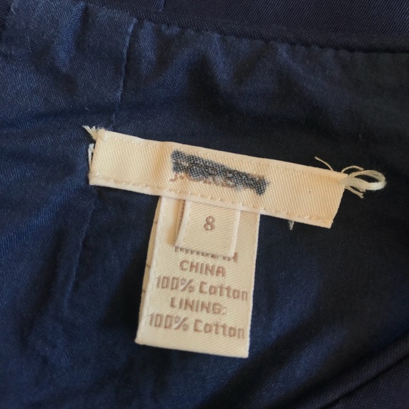 J. Crew Navy A-Line Fit and Flare Button-Up Dress - Picture 7 of 7